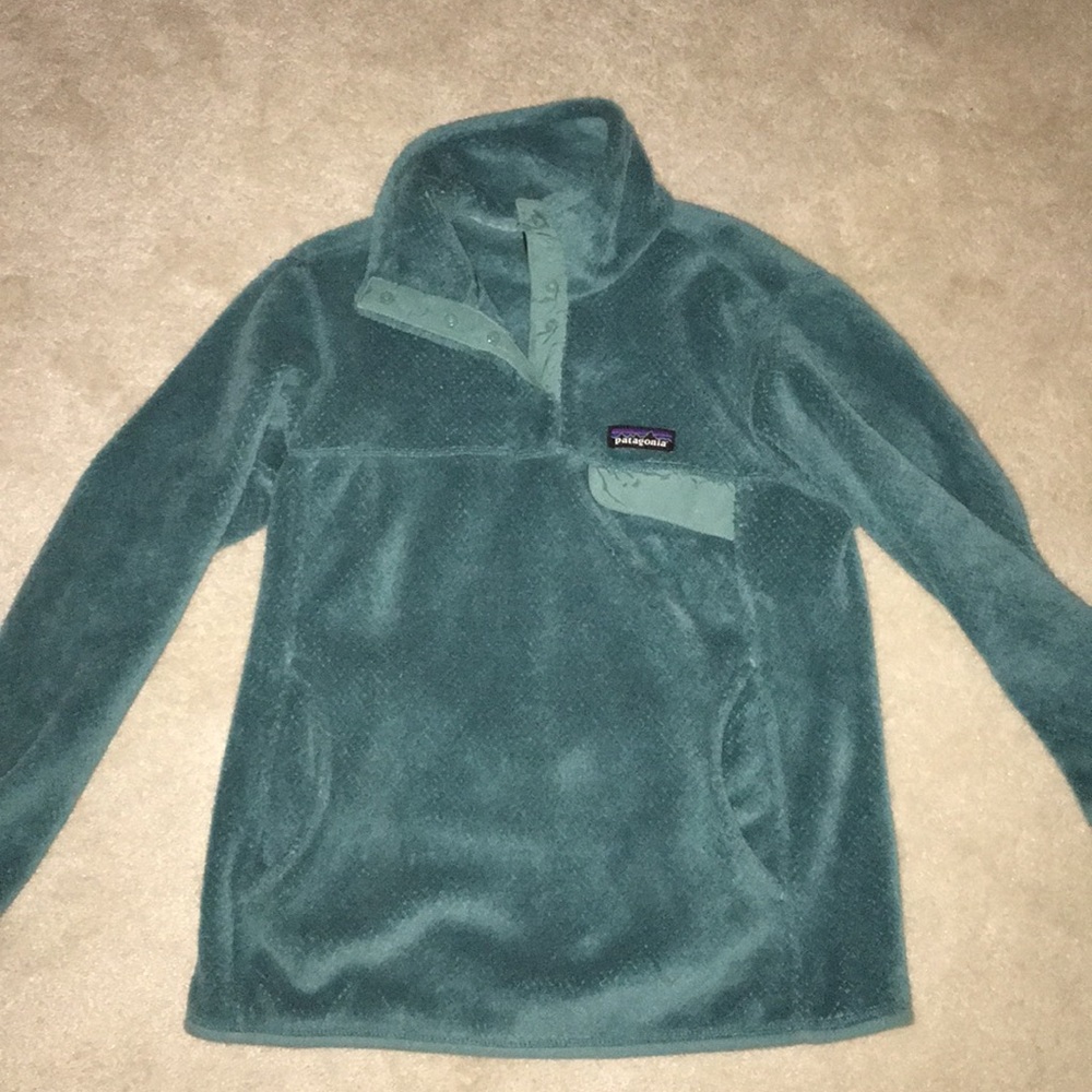 Teal Patagonia Button Pullover